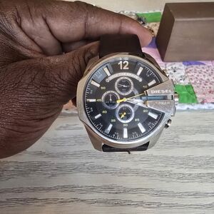 Diesel Black and Silver Chronograph Watch